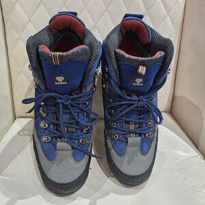 DWZRG Men's Outdoor Hiking Boots Size 46 Blue & Gray Durable Lace-Up Design